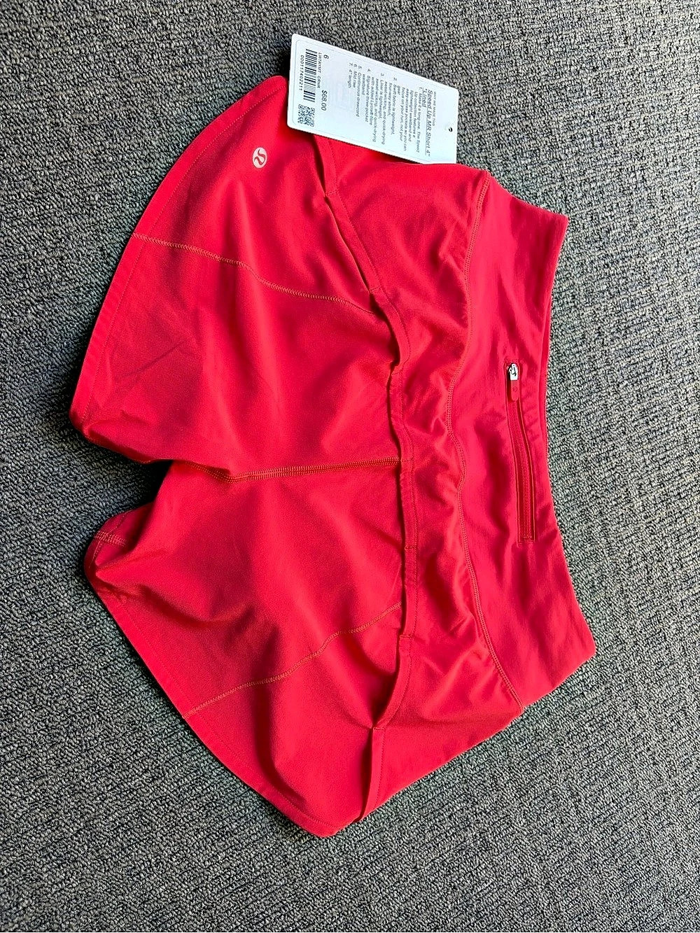 Lululemon Speed Up Mid-Rise Lined Short 4" Athletic Shorts Carnation Red